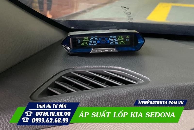 Bộ cảm biến áp suất lốp Steelmate tích hợp màn hình rời để taplo