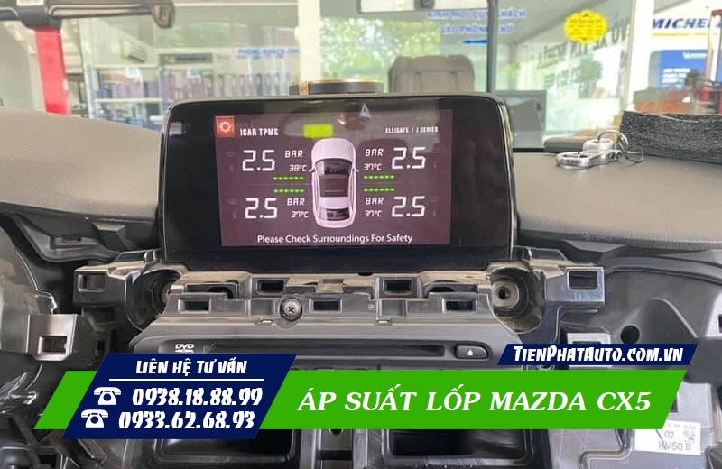 Lắp áp suất lốp cho xe Mazda CX5 mang lại rất nhiều sự tiện lợi