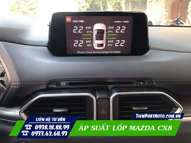 Áp suất lốp giúp bạn dễ dàng kiểm soát áp suất và nhiệt độ lốp xe