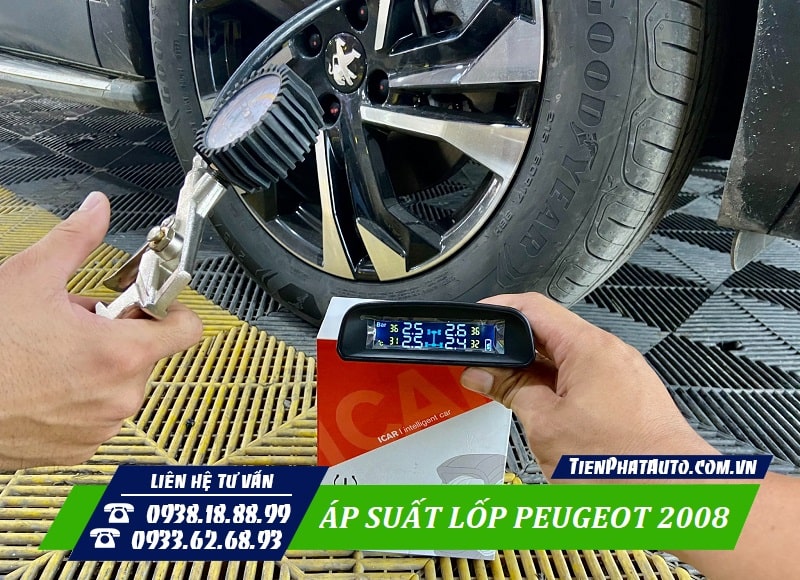 Áp suất lốp với van cảm biến gắn trong giúp báo chính xác