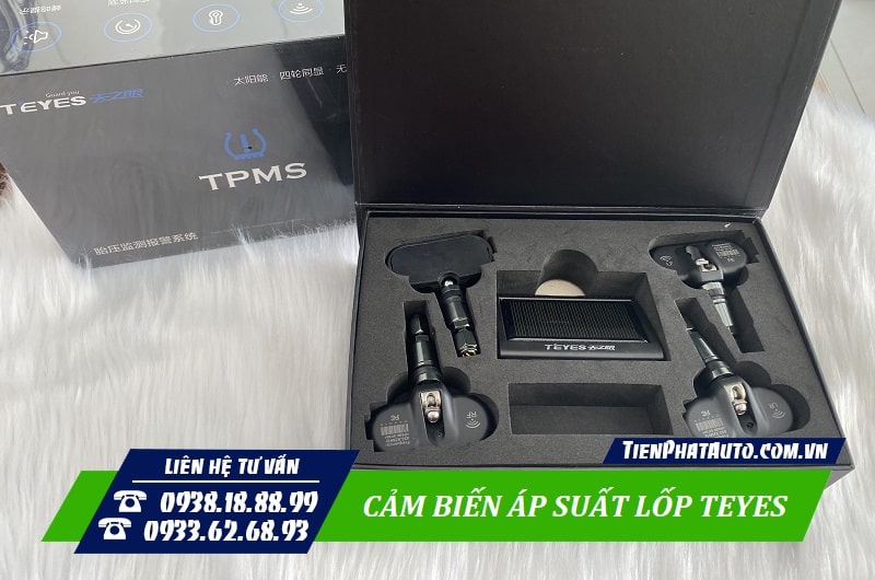 Cảm biến áp suất lốp TEYES giúp giám sát áp suất và nhiệt độ lốp xe