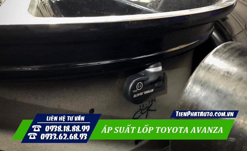 Cảm biến áp suất lốp Toyota Avanza van gắn bên trong lốp giúp báo chính xác