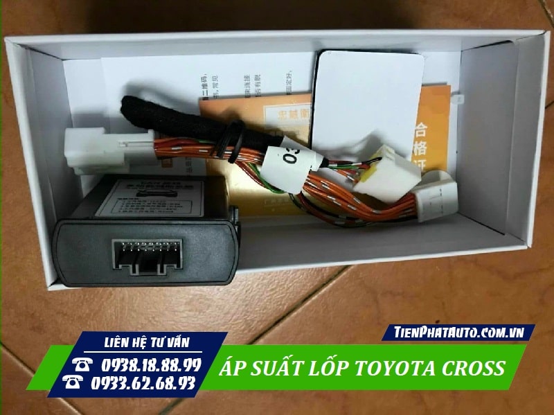 Cảm biến áp suất lốp Toyota Cross lắp đặt cắm giắc zin 100%