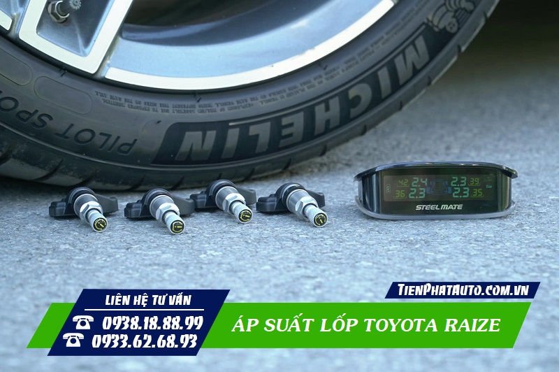 Lắp áp suất lốp cho xe Toyota Raize giúp mang lại nhiều sự tiện lợi