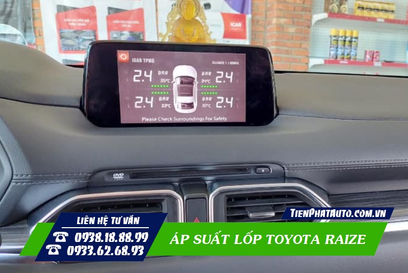 Áp suất lốp tích hợp màn hình DVD hoặc màn hình Android
