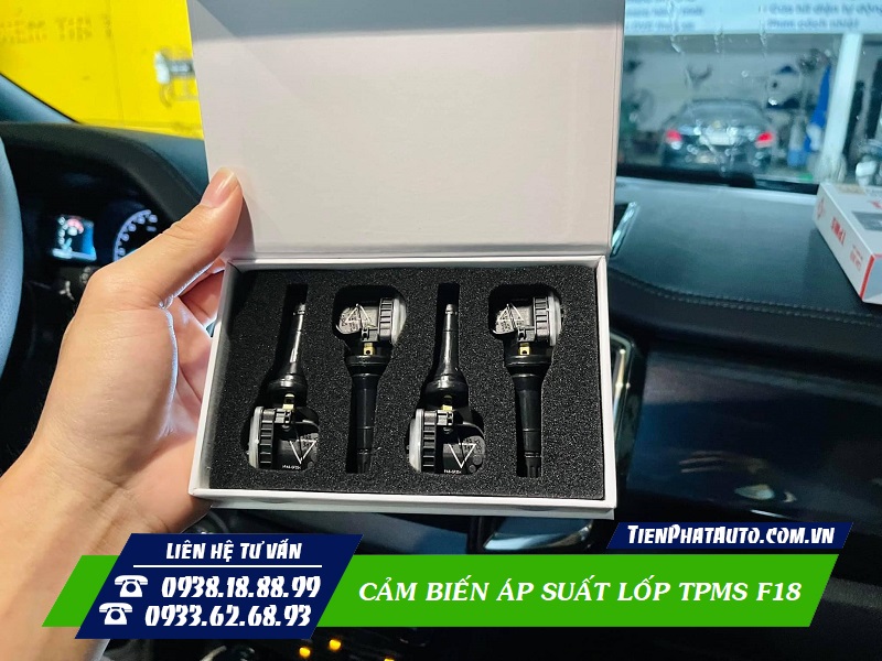 Trọn bộ 4 van cảm biến gắn trong của bộ áp suất lốp TPMS F18