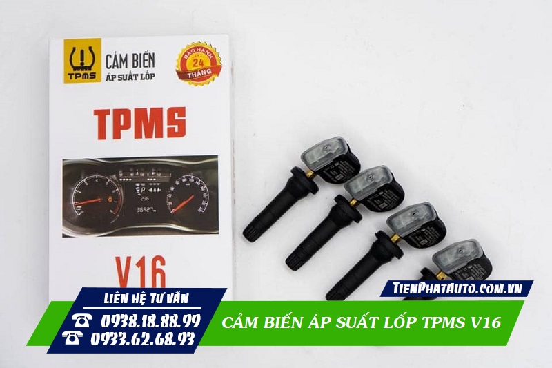 Tuổi thọ áp suất lốp TPMS V16 được bảo hành chính hãng đến 2 năm