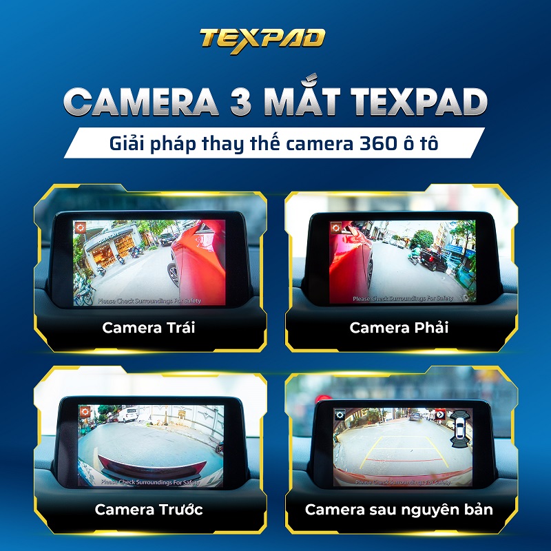 Camera 3 mắt Texpad Zone 3 là giải pháp thay thế camera 360 zin hiệu quả