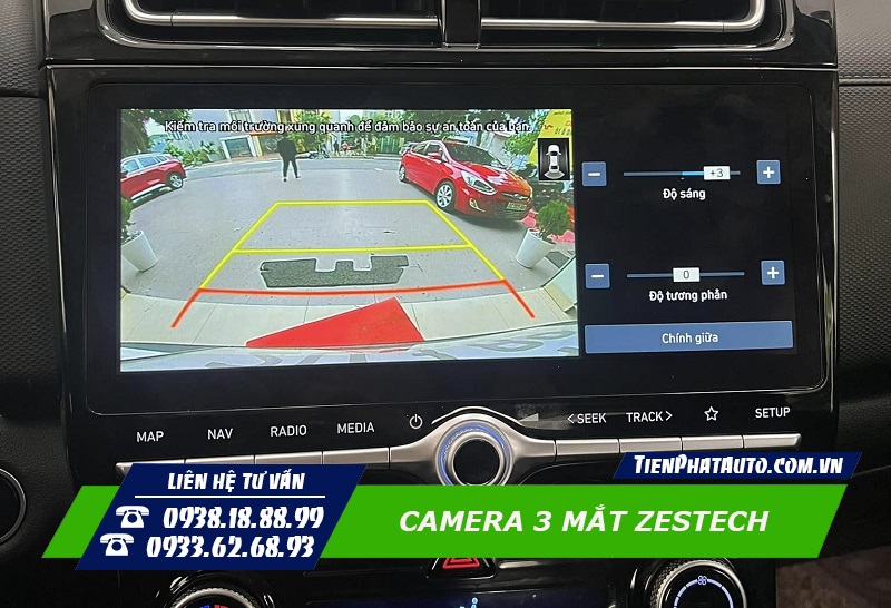 Hình ảnh gạt lùi hiển thị camera lùi zin nguyên bản