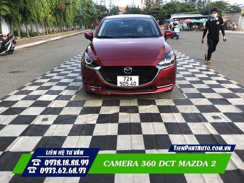 Mazda 2 2021 lắp camera 360 DCT tại Tiến Phát Auto