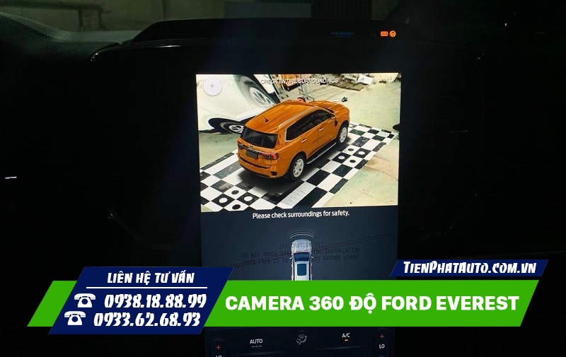 Lắp camera 360 độ Ford Everest 2023 giúp mang lại nhiều sự tiện lợi