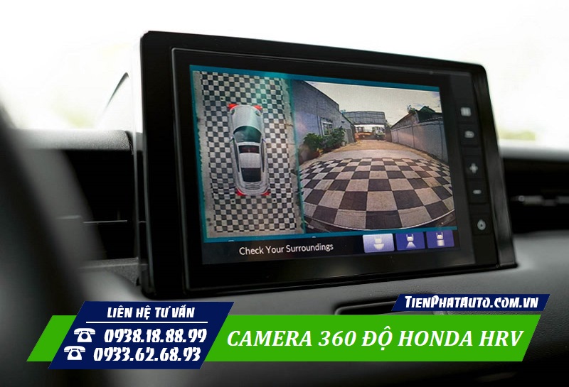 Camera 360 độ Honda HRV 2023 là phụ kiện cần thiết nên lắp thêm