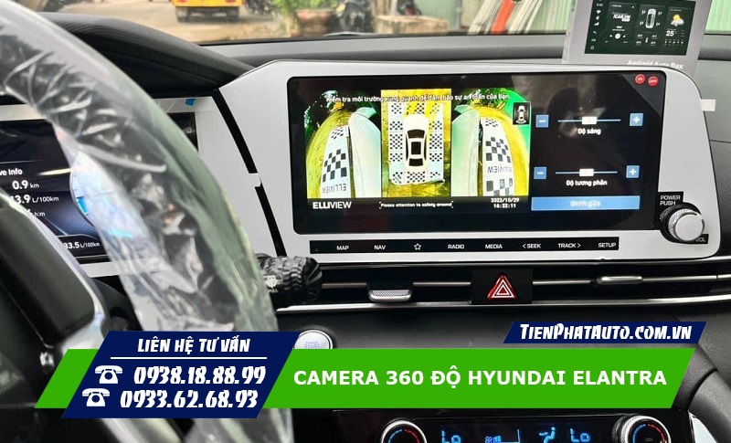 Trang bị camera 360 độ cho Elantra 2023 giúp mang lại nhiều sự tiện lợi