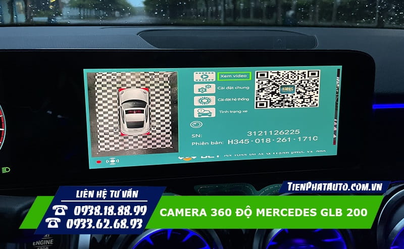 Camera 360 độ Mercedes GLB 200 tích hợp ghi hành trình toàn cảnh