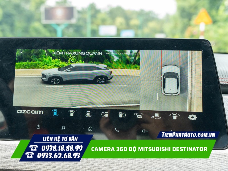 Camera 360 độ Mitsubishi Destinator giúp quan sát toàn cảnh an toàn khi lái xe