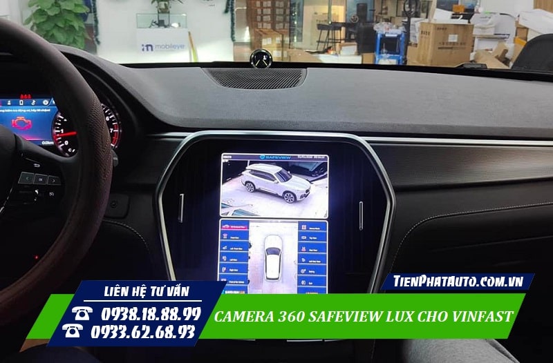 Màn hình hiển thị toàn cảnh mô phỏng của xe Vinfast Lux SA