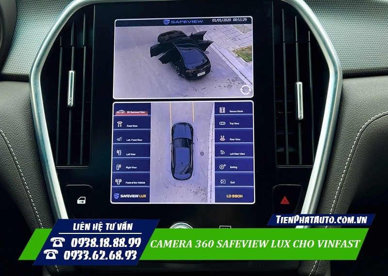 Hình ảnh màn hình hiển thị mô phỏng xe mở cửa