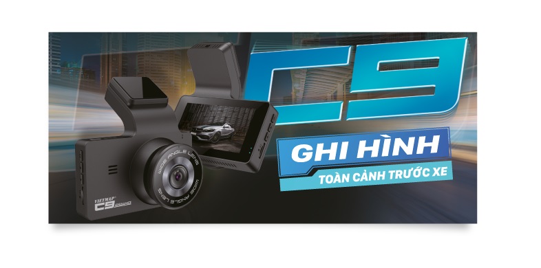 Vietmap C9 giúp ghi hình toàn cảnh không gian phía trước xe