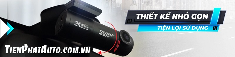Camera hành trình Vietmap KC01 sở hữu thiết kế nhỏ gọn tiện lợi
