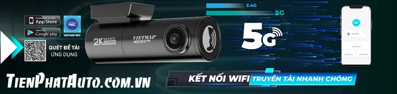 Vietmap KC01 Pro hỗ trợ kết nối Wifi giúp truyền tải nhanh chóng