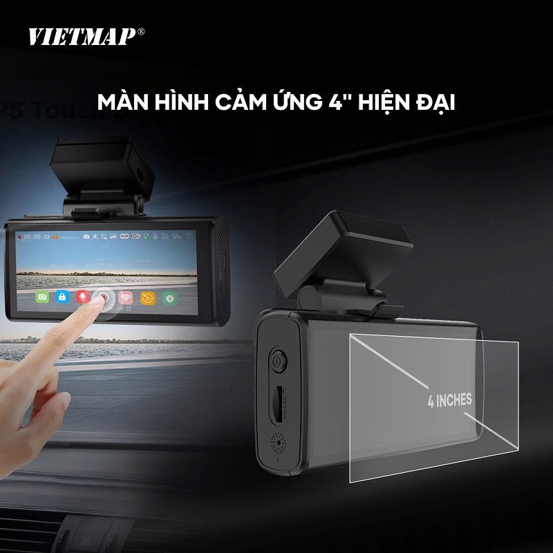 Vietmap M2 có màn hình cảm ứng kích thước 4 inch Vietmap M2 có màn hình cảm ứng kích thước 4 inch