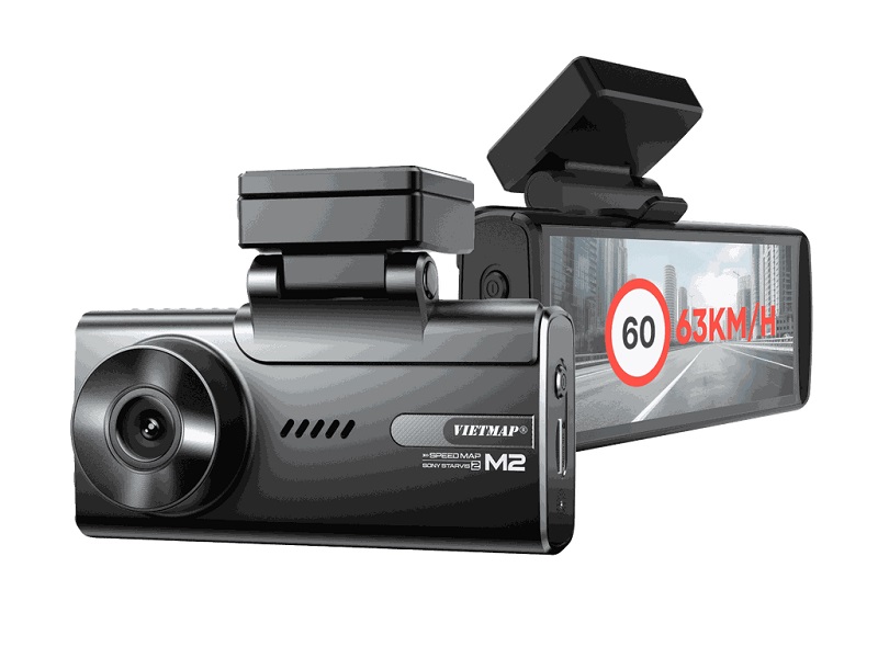 Camera hành trình Vietmap SpeedMap M2 ghi hình trước và sau Camera hành trình Vietmap SpeedMap M2 ghi hình trước và sau