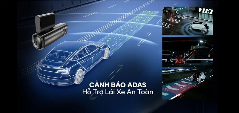 Vietmap TS-5K tích hợp cảnh báp ADAS hỗ trợ lái xe an toàn