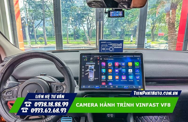 Camera hành trình cho VF8 được lắp cắm giắc zin 100% theo xe