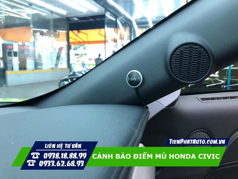 Cảnh báo điểm mù loại gắn tích hợp trên cột chữ A