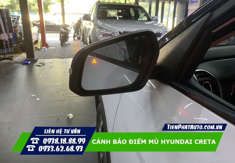 Cảnh báo điểm mù Hyundai Creta tích hợp gương chiếu hậu