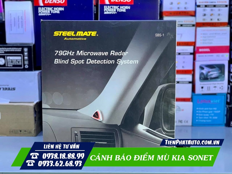 Bộ cảnh báo điểm mù khắc gắn cột chữ A cho xe Kia Sonet