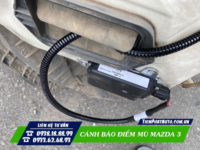Quá trình lắp cảnh báo điểm mù Mazda 3 hoàn toàn cắm giắc 100%