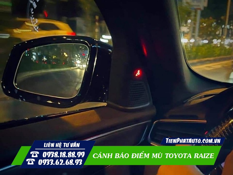 Cảnh báo điểm mù Toyota Raize loại gắn ở cột chữ A