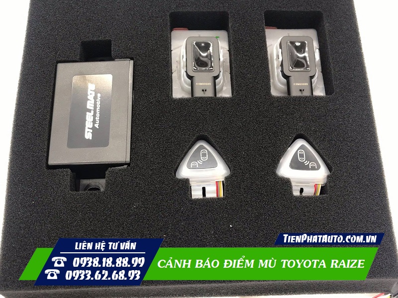 Bộ cảnh báo điểm mù gắn cột chữ A cho xe Toyota Raize