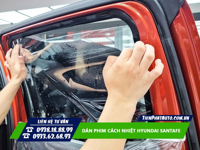 Thi công phim cách nhiệt 3M cho Santafe đúng chuẩn mang lại hiệu quả cao