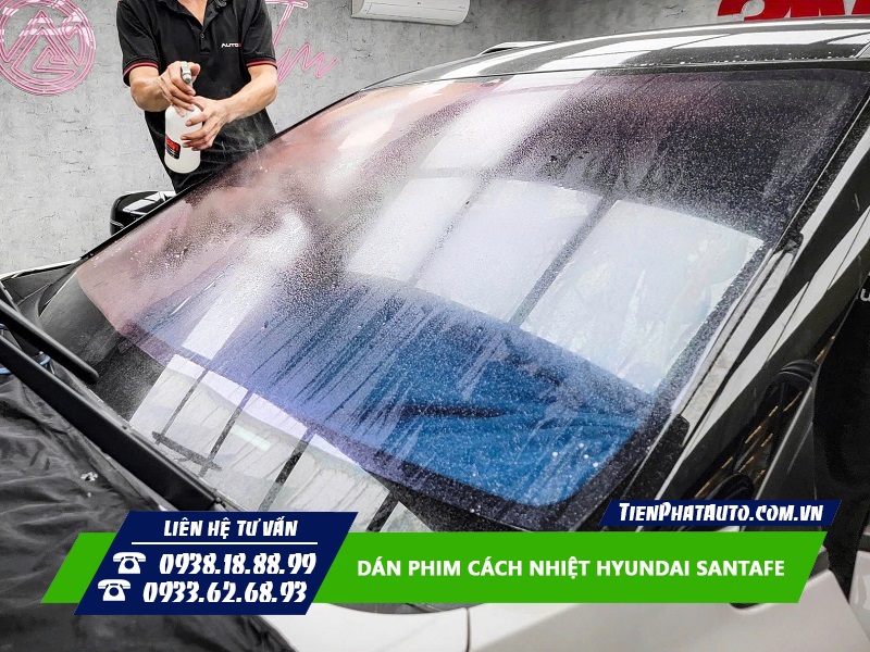 Dán phim cách nhiệt cho Hyundai Santafe 2025 chống nóng hiệu quả