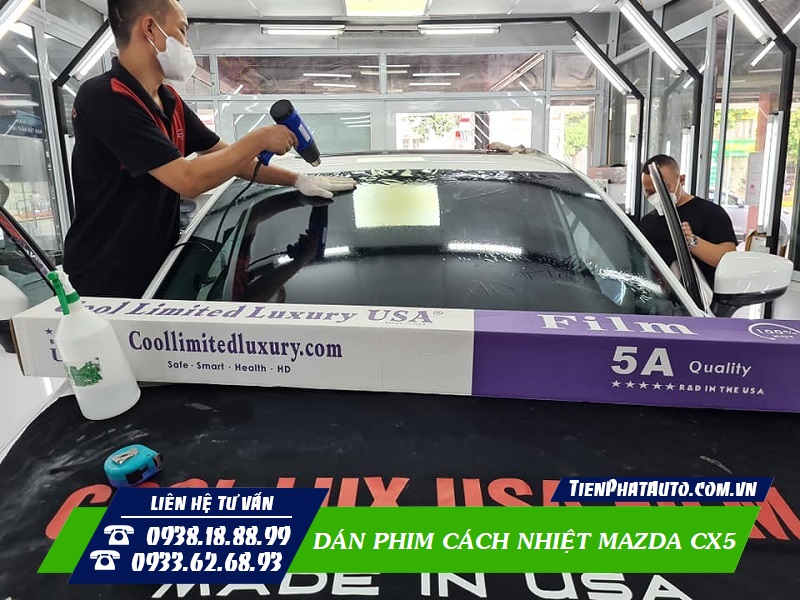 Không gian mát mẽ hơn khi dán phim cách nhiệt Mazda CX5