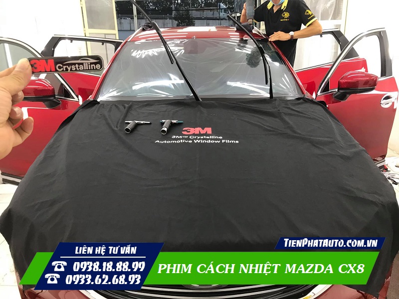 Mazda CX8 dán phim cách nhiệt tại Tiến Phát Auto