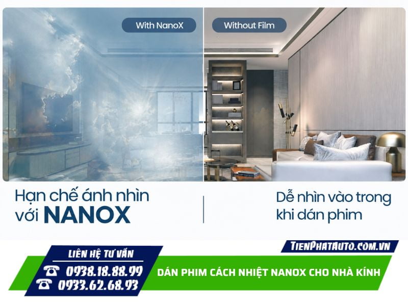 Dán phim cách nhiệt NanoX tăng sự riêng tư bên trong