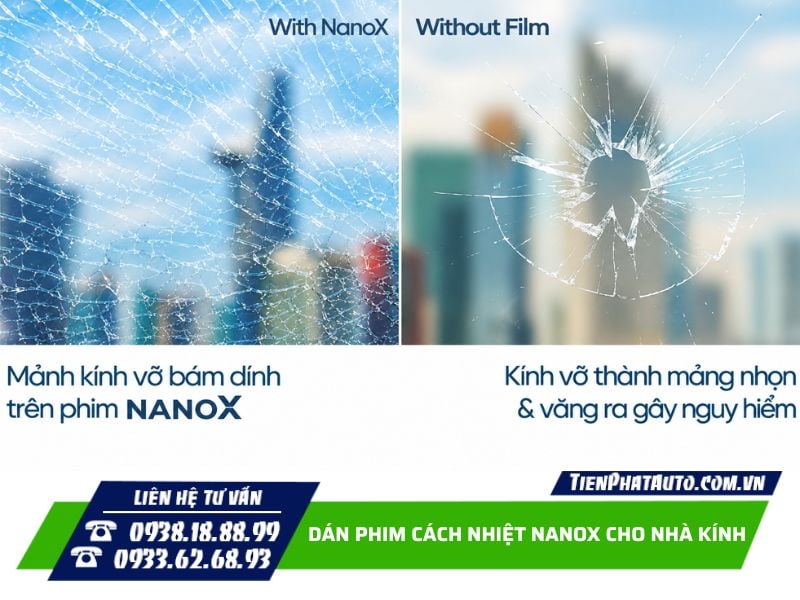 Dán phim cách nhiệt NanoX tăng đảm bảo cho kính