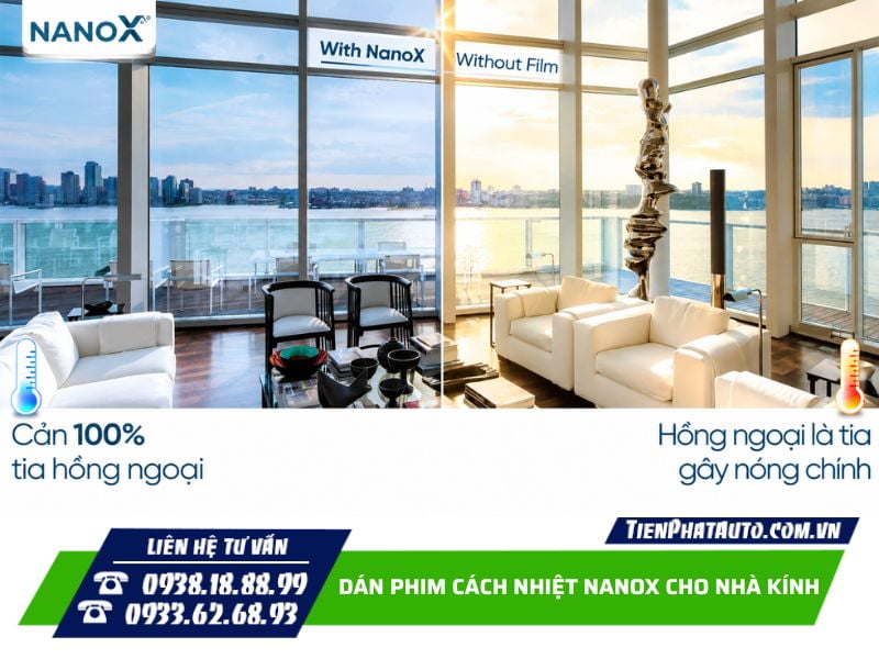 Dán phim cách nhiệt NanoX ngăn chặn tia hồng ngoại