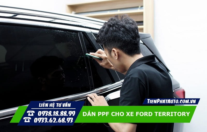 Quy trình dán PPF chống các phần cột ABC của xe Ford Territory