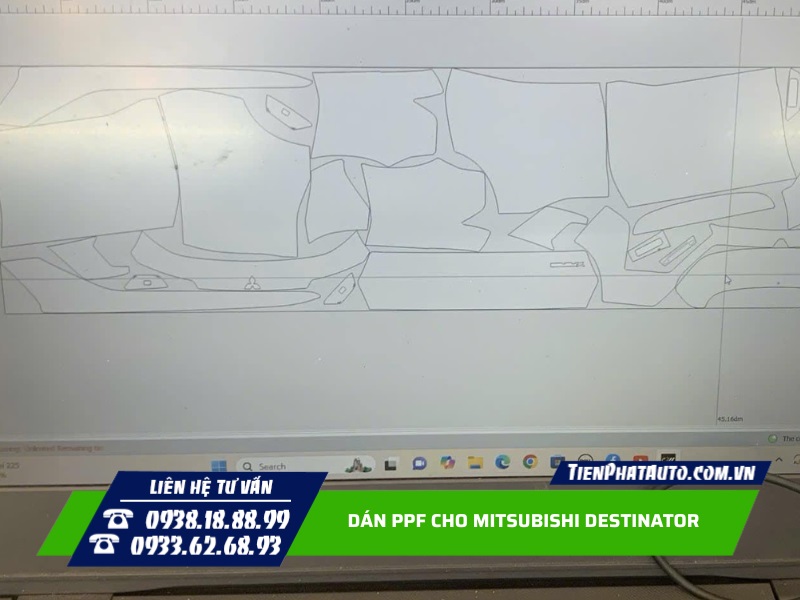 Dán PPF cho Destinator được cắt hoàn toàn bằng File chuẩn 100% theo xe