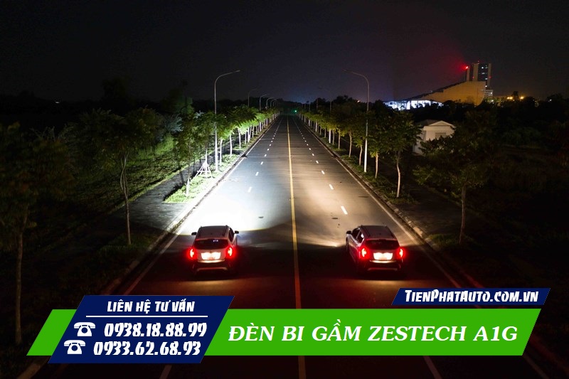 So sánh độ sáng của đèn Zestech A1G và đèn Halogen