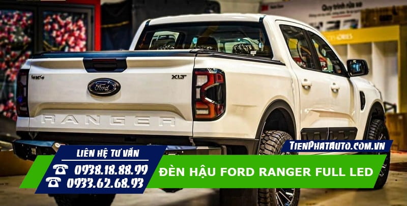 Cụm đèn hậu Ford Ranger 2023 tăng tính sang trọng và nổi bật cho xe