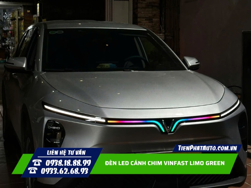 Đèn LED cánh chinh Vinfast Limo Green hoàn thiện phía trước