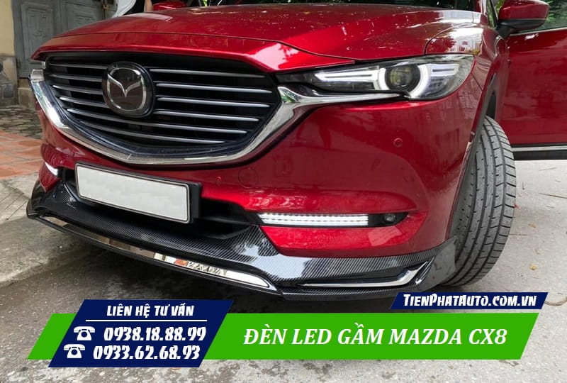 Đèn LED gầm Mazda CX8 giúp tăng thêm sự thẩm mỹ cho phần đầu xe