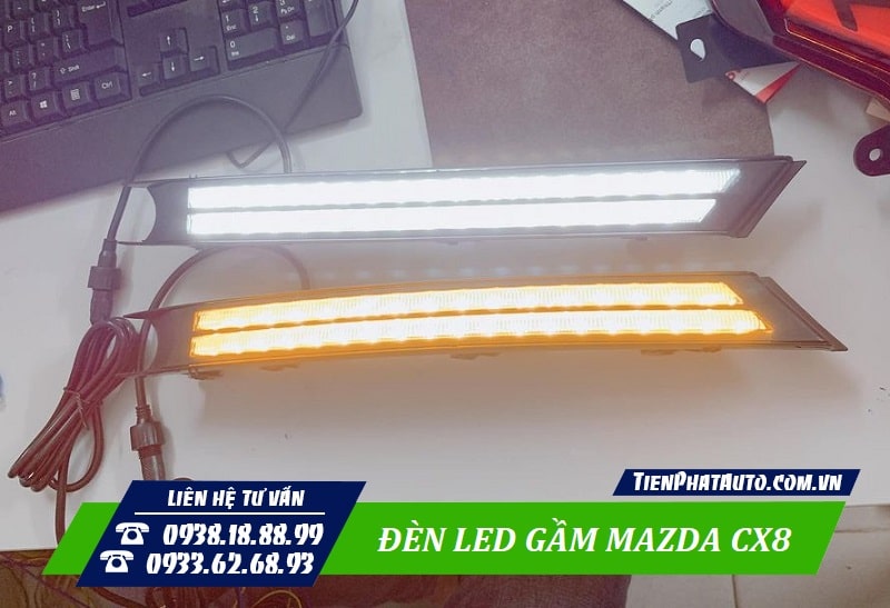 Đèn LED gầm Mazda CX8 tích hợp hai chế độ sáng