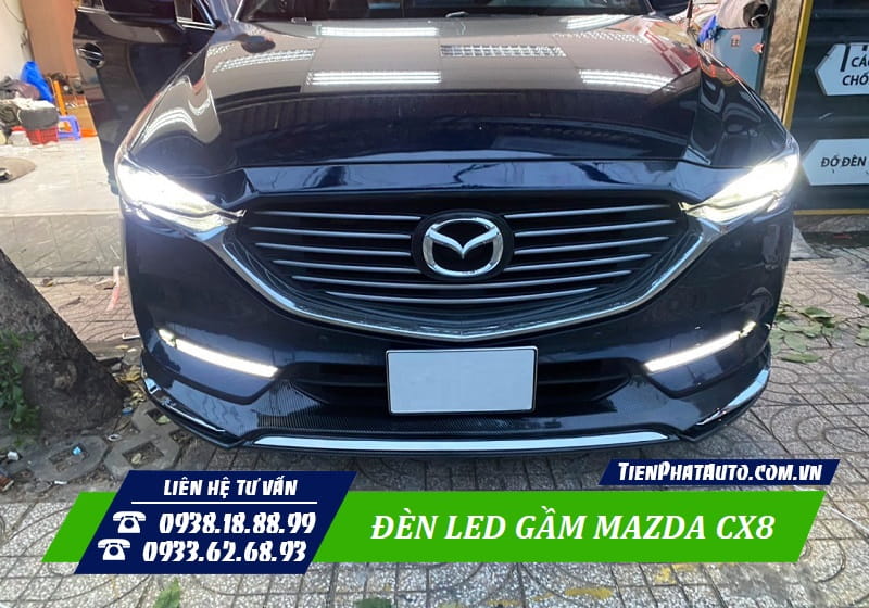 Đèn LED gầm Mazda CX8 được lắp đặt nhanh chóng bằng giắc cắm zin