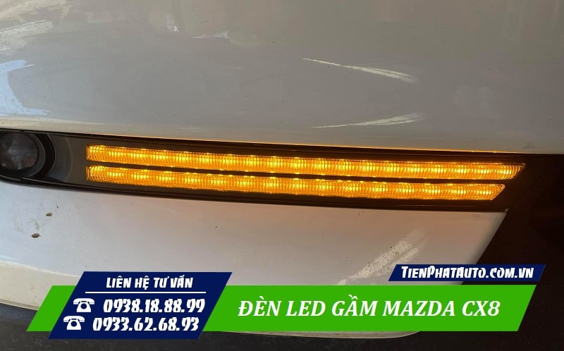 Đèn LED gầm Mazda CX8 được thiết kế chuẩn phom lắp đặt vừa vặn